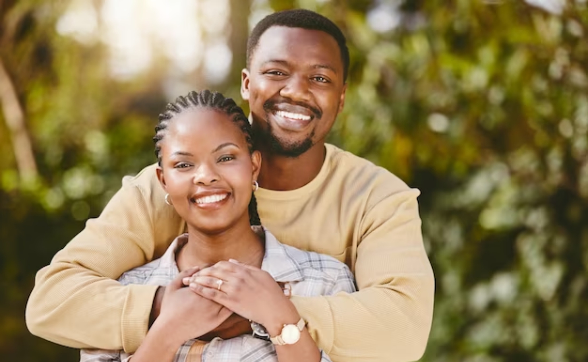 couple, african, happy