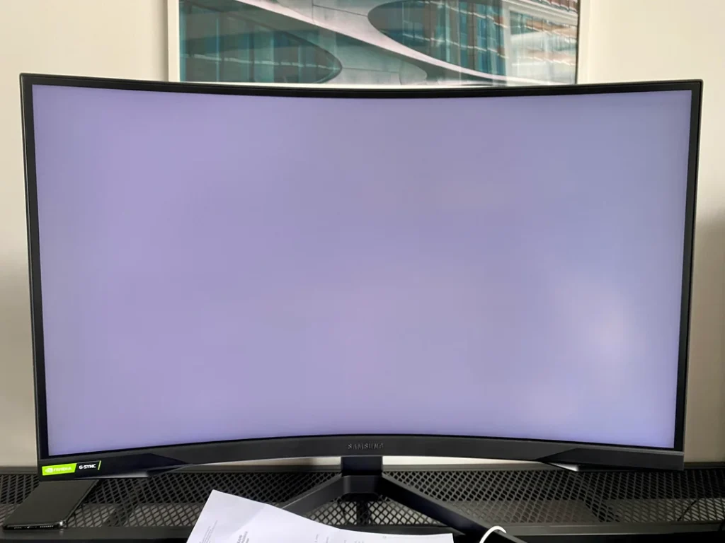 gray computer monitor